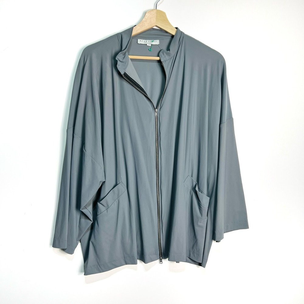 Bryn Walker gray oversized top Size small Long Sleeve Italian Fabric langenlook